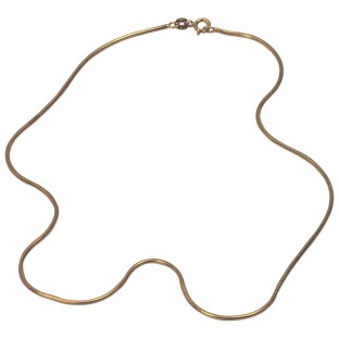 Melano snake ketting stainless steel 1,35 mm gold plated