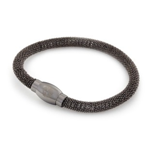 Qudo Sempre armband zwart gunmetal