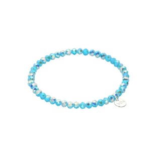 Biba armband crystal aqua blauw AB glans 4 mm