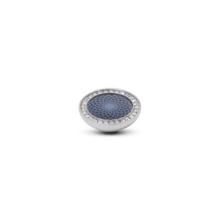 Melano Vivid zetting engraved resin CZ blue