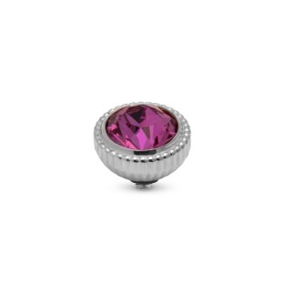 Twisted zetting brilliant halo dark rose