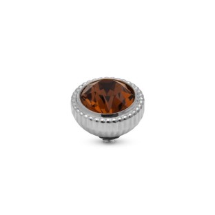 Twisted zetting brilliant halo rec. smoked topaz