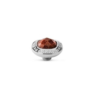 Melano Vivid zetting border CZ brown goldstone