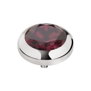 Melano Vivid zetting zirkonia burgundy 5 mm