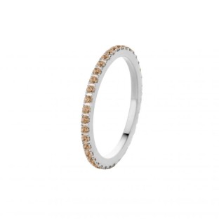 Melano Friends ring Sade CZ champagne stainless steel