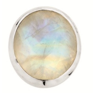 Enchanted oval natural stones blue moonstone facet
