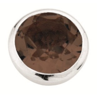 Enchanted round natural stones smoky quartz facet