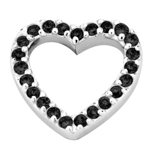 Enchanted elements heart zirkonia 14 mm black