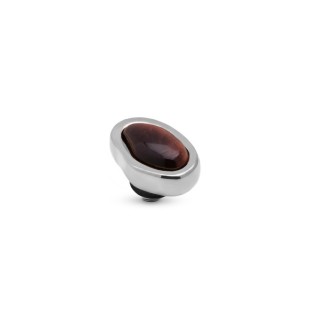 Melano Twisted zetting gem pebble red tigereye