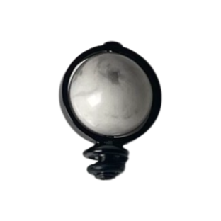 Sample Melano Twisted zetting globe howlite