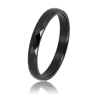 My Bendel Godina ring zwart facet
