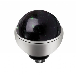 Melano Twisted zetting gem stone green goldstone 6 mm