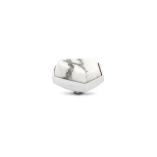 Melano Twisted zetting gemstone geo howlite 12 mm