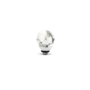 Melano Twisted zetting gemstone ball howlite 8 mm