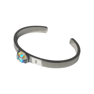 Superdeal Armband met zetting bulb square AB stainless steel