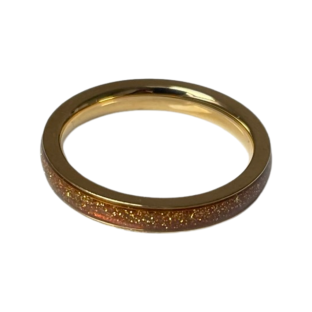 Sample Melano friends aanschuifring glitter gold maat 54