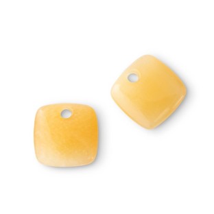 Kosmic by Melano  oorbellen squared gem yellow calcite