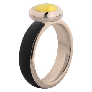 Melano Vivid ring rose gold - black