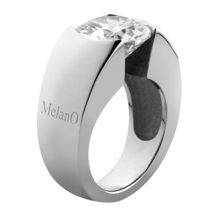 Melano Brilliant zilveren ring rond model