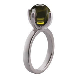 Melano Cateye zilveren ring kroonmodel 10 mm