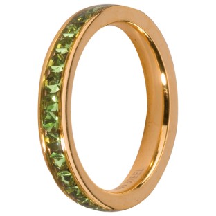 Melano Stainless Steel Friends ring gold peridot