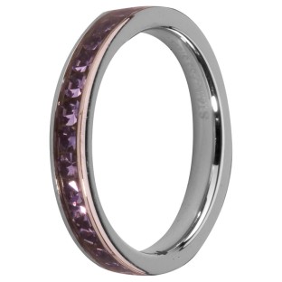 Melano Stainless Steel aanschuifring stainless steel tanzanite
