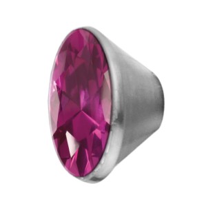 Melano Stainless Steel zetting conisch zirkonia fuchsia