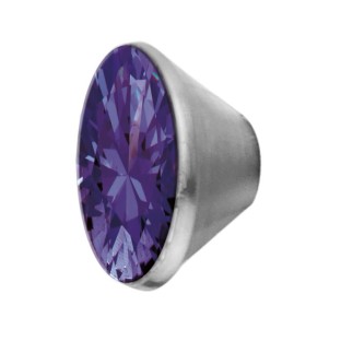 Melano Stainless Steel zetting conisch zirkonia purple