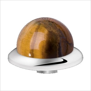 Melano Stainless Steel zetting special stone tigereye bol