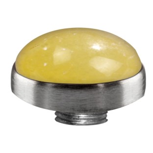 Melano Stainless Steel zetting special stone yellow calcite