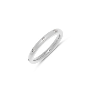 Friends ring Nori CZ stainless steel