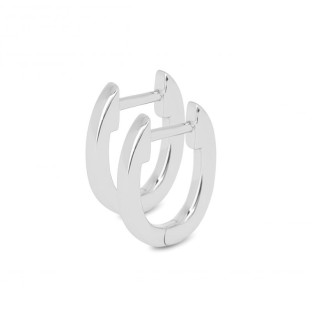 Doodles oorringen ovaal zilver