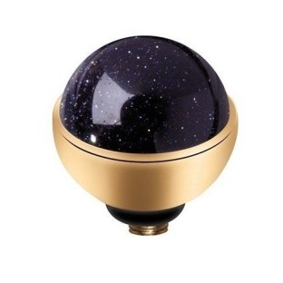 Melano Twisted zetting gem stone purple goldstone 8 mm