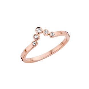 friends ring pointed CZ rose gold