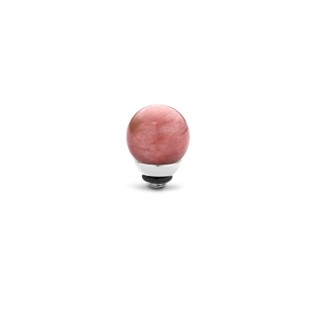 Melano Twisted zetting gemstone ball rhodonite 8 mm
