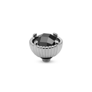 Melano Twisted zetting ribbed halo black