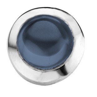 round cabochon dark blue