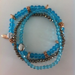 Biba armbanden set 16 oriental blue