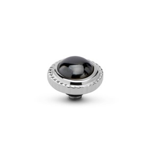 Melano Twisted zettingen Smooth Gemstone hematite