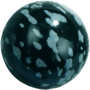 Melano Cateye semi precious stone balletje snowflake obsidian