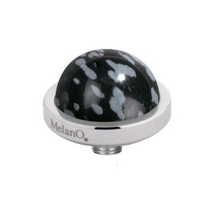 Melano Vivid zetting edelsteen snowflake obsidian