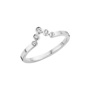 Melano Friends rings pointed CZ stainless steel