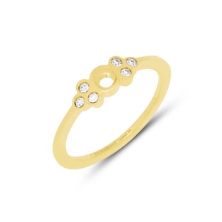 Melano Twisted ring Thera crystal gold
