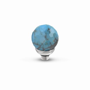 Melano gemstone bal facet turquoise