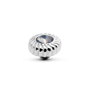 Melano Twisted zetting crystal flower blue aura