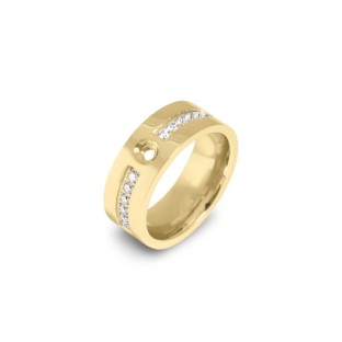 Melano Twisted ring flat basic CZ gold