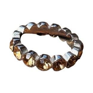 Sample Melano friends ring BIG wave CZ champagne stainless steel maat 56