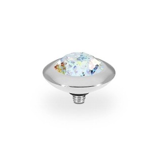 Qudo Interchangeable top Tondo 13 mm white patina