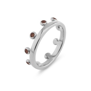 Melano friends Unite ring Zita rec. smoked topaz