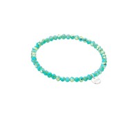 Biba armband crystal aqua blauw AB glans 4 mm